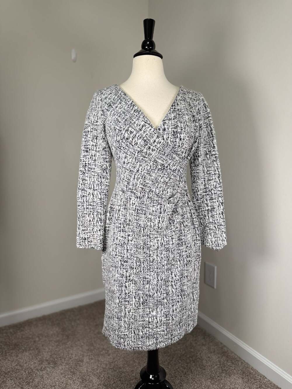Lauren Ralph Lauren Sheath Dress Tweed Office Academia Autumn Petite